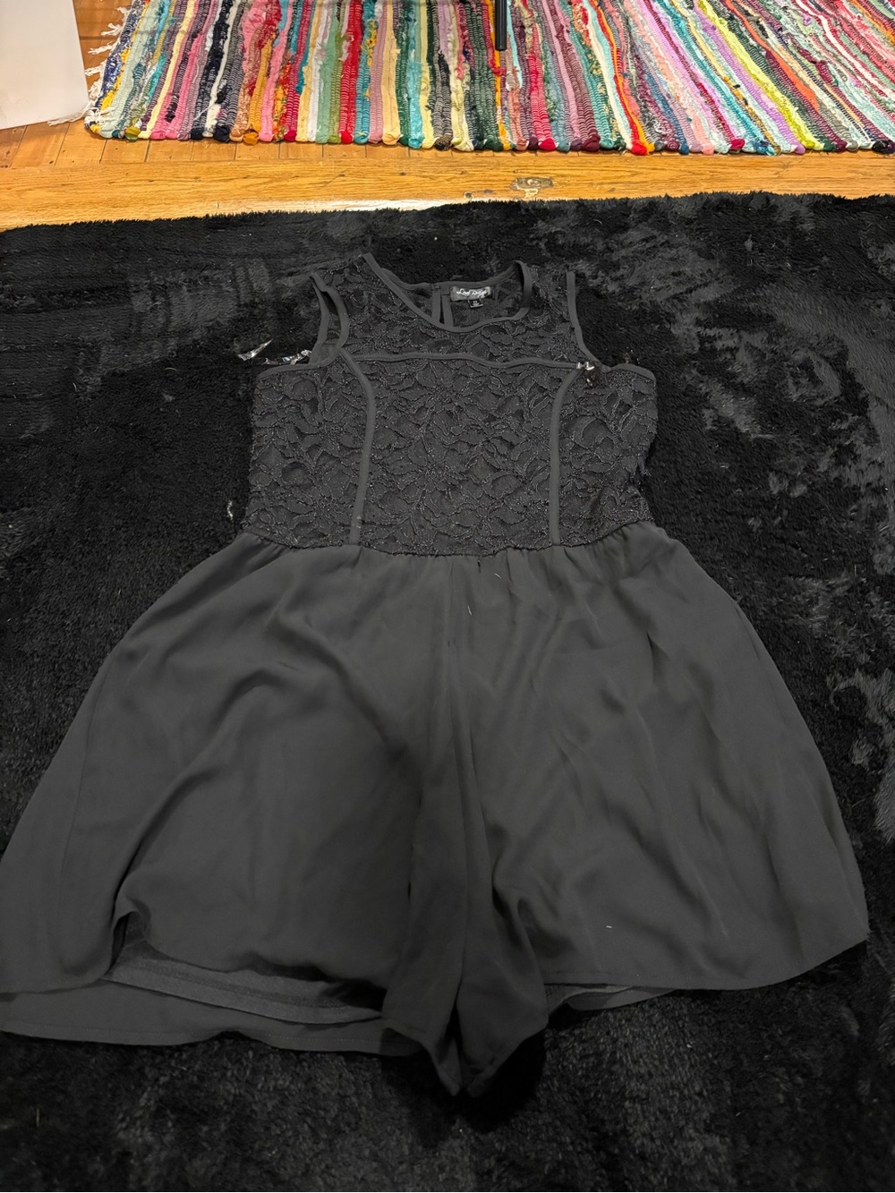 Love Reign Black Lace romper